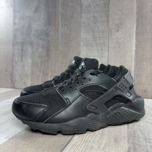 Nike Huarache Run GS Boys' 4.5 Y Big Kids Running Shoes Sneakers Triple Black